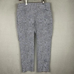 Chicos Perfect Stretch Pull On Hose Damen Größe 2 Knöchel Blau Freizeit Preppy - Bild 1 von 10
