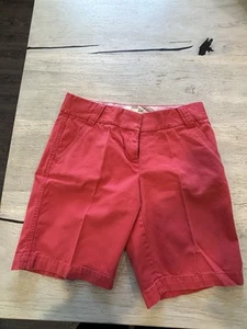 Pantaloncini chino J Crew rotti da donna taglia 2 City Fit rosa - Foto 1 di 5