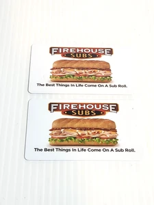 $50 ($25x2) Firehouse Subs Geschenkkarte ZERTIFIKAT NEU garantiert! 50 $ Gesamt - Bild 1 von 2