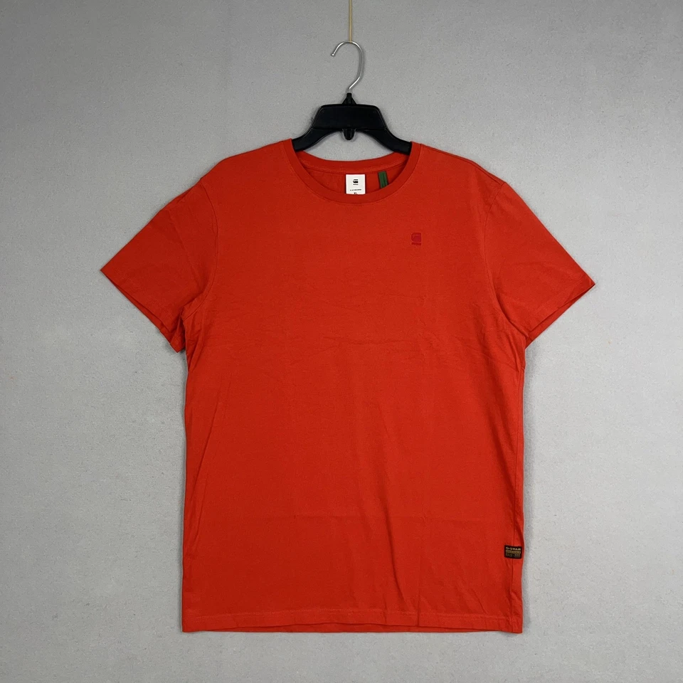 Camisa G Star RAW Para Hombres XL Roja Algodón Orgánico Sostenible Informal Camiseta Calle Urbana Foto 1 de 4