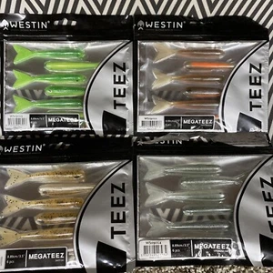 (4 Packs) Westin MegaTeez 8.89cm / 3.5” Soft bait 3D Ghost Eyes - FAST SHIPPING! - Picture 1 of 5