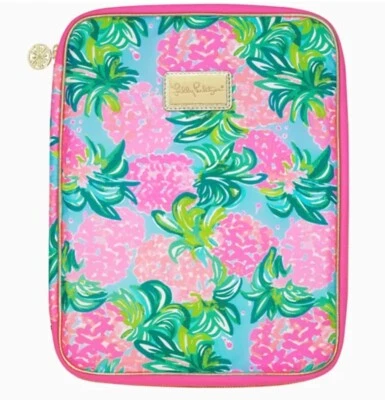 Lily Pulitzer Notebook Agenda Folio Laptop Organizer Pink Pineapple Shake NWT - Image 1 of 3