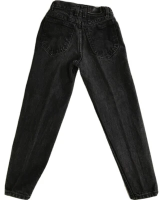 Винтажные черные джинсы LEE для девочек размер 8 Reg джинсовая ткань конус ноги МОЛНИИ ЛОДЫЖКИ сделано в США - Изображение 1 из 4