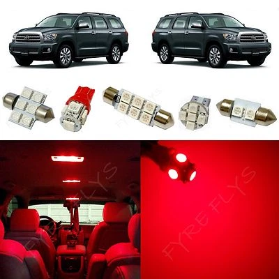 Kit de pacote interno de luzes LED vermelhas 13x para Toyota Sequoia TS5R 2008-2013 - Imagem 1 de 4