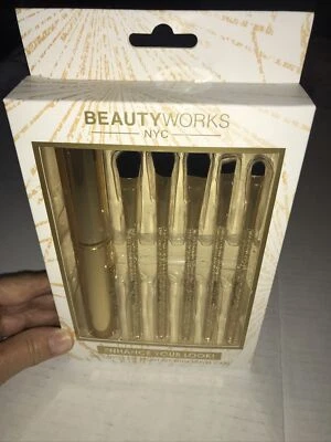 Beauty Works NYC 5pk Eye Brush Set With Travel Case. New - Image 1 of 4