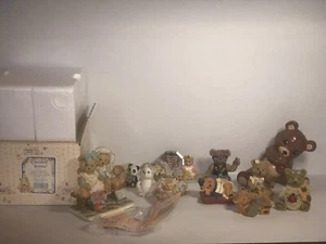 VTG Lot 12 Bears Miniature Figures Cherished Teddies Giordano S M McM Claire’s + - Picture 1 of 12