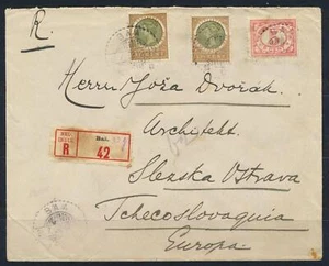 Netherlands East INDIES to CZECH 1922 Island Rote/Roti Reg Cover Ba'a/Baä LOOK - Picture 1 of 2