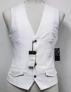 NEW Taso Elba Island Brand 100% Linen Mens Dress Clothing Vest Dapper GQ Formal - Picture 1 of 12