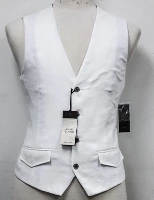 NEW Taso Elba Island Brand 100% Linen Mens Dress Clothing Vest Dapper GQ Formal - Image 1 of 4