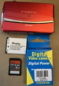VGC RED Fujifilm Finepix Z90 14.2MP HD Compact Digital Camera Touchscreen - Picture 1 of 5
