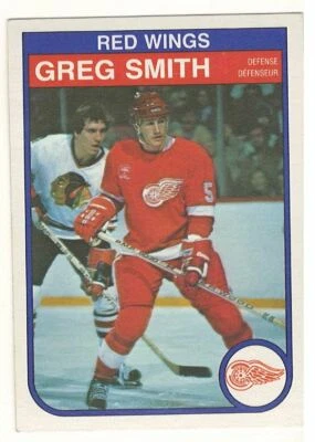 1982-83 O-PEE-CHEE # 96 GREG SMITH RED WINGS OPC HOCKEY - NICE AND NO CREASES  - Image 1 of 2