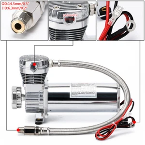3/8 NPT DC 12V 480c 200 PSI Control Air Bag Suspension Compressor/Pump Ride Kit - Picture 1 of 15