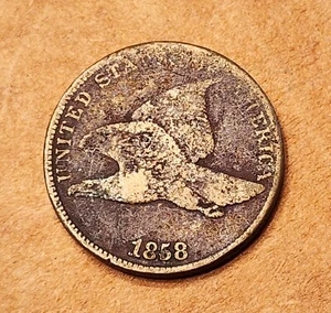 1858 Flying Eagle Cent - Fine or Better Detail - Picture 1 of 2