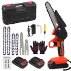 Mini Chainsaw Cordless 4'' 6" Inch Electric Chain Saw 850W With 2 Battery Power