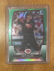 2023 Bowman Chrome Matt McLain RC Rookie Green Refractor #/99 Reds Rc - Picture 1 of 2