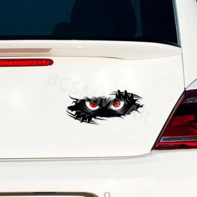 3 peças adesivos de carro Peeking Monster Angry Eyes gráficos para para para-choque de janela do corpo - Imagem 1 de 4