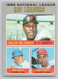 1970 Topps 63 Leaders Rbi McCovey Perez Willie Santo League Nl 1969 National Hof - Picture 1 of 2