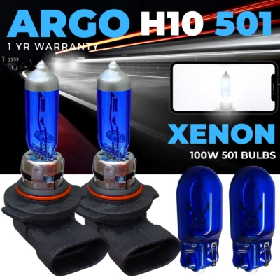 H10 100w 8500k Xenon White Hid Front Fog Light Bulbs 12v For Vauxhall Corsa D  - Image 1 of 4