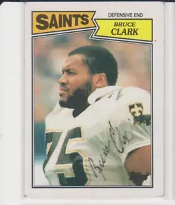 BRUCE CLARK NEW ORLEANS SAINTS 1987 TOPPS #281 PENN STATE AUTOGRAPHED CARD - Picture 1 of 1
