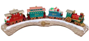 VTG Hallmark Complete Set: 1991 CLAUS & CO. RR Trestle Stand and Train Nostalgia - Picture 1 of 24