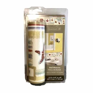 Home Trends Shell Memories Prepasted Wall Border New 15 Feet X 6.87 Inches - Picture 1 of 14