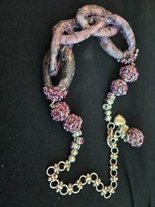 Collar Otazu Brillo con Piedra ROSA CALIENTE Bisutería 20" SERPIENTE SH FREE - Imagen 1 de 6