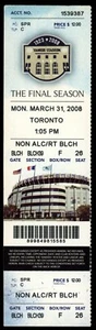 2008 New York Yankees Old Yankee Stadium Opening Day Final Season Ticket - Picture 1 of 2