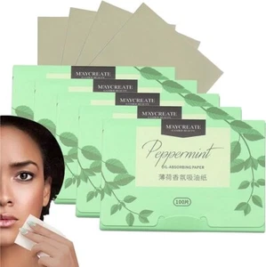 Peppermint Oil Control Makeup Blotting Paper Face Mint Tissue Clean Absorb Sheet - Picture 1 of 5