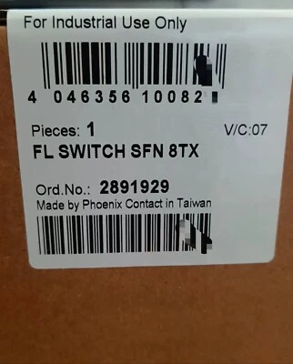 Brand New Phoenix Contact 2891929 industrial FL SWITCH SFN 8TX Fast Ship - Image 1 of 3
