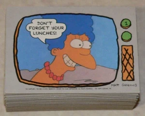 Topps 1990 The Simpsons complete 88 card set, no stickers.Has HTF white board #1 - Picture 1 of 3