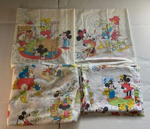 Set lenzuola gemelle Disney 4 pezzi vintage Topolino Club casa Minnie margherita pippo Huey - Foto 1 di 12