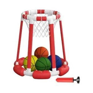 OMOTIYA Pool Basketball Hoop: Portable Outdoor Set with Balls & Pump - Picture 1 of 4