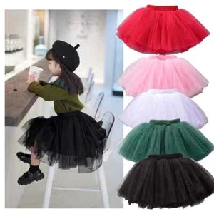 Baby Girls Skirt Ballet Dance Mesh Skirt Kids Skirt Cute Girls Clothes Skirt - Picture 1 of 26
