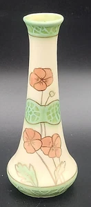 Royal Dux Austria Art Nouveau 6” Floral Themed Bud Vase Orange Flower Green Leaf - Picture 1 of 8