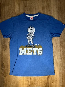Homage New York Mets Mr. Met Tri-Blend T-Shirt Mens Size MED Blue - Picture 1 of 3