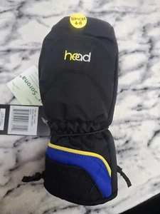 Head Dupont Sorona Winter Mittens Kids Size Small 4-6 Black with Side Zipper - Picture 1 of 5