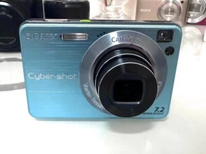 Sony Cybershot DSC-W120 7.2MP CCD Vintage Digital Camera - 100% Working-Blue - Picture 1 of 5