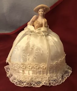 Antike viktorianische Nadelkissen Keramik Puppe Figur - Bild 1 von 7