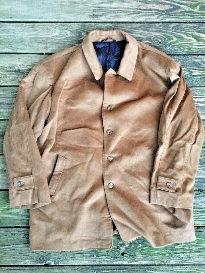 OFERTA PRONTO MODA Abrigo Guisante CACHEMIRA Corderos Lana Harvard Chaqueta Para Hombres Talla 48 R 💜b1  Foto 1 de 4