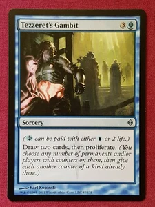 Magic The Gathering NEW PHYREXIA TEZZERET'S GAMBIT blue card MTG - Bild 1 von 2