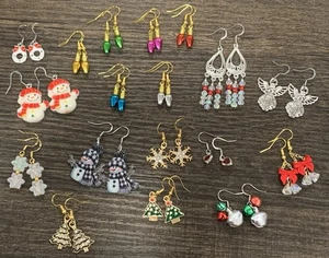 Konvolut 18 Pr Weihnachten Charm Ohrringe - Bild 1 von 14