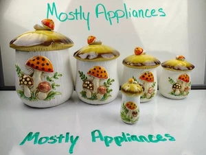 Sears Rehbock 4 Stück Merry Mushroom Kanister + Pfefferstreuer - 1978 Vintage - Bild 1 von 24