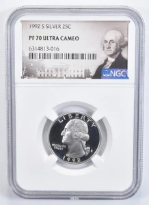 1992-S SILVER PF70 Ucam Washington Quarter NGC Special Label *7964 - Picture 1 of 5