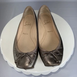 CHRISTIAN LOUBOUTIN MAMADRAGUE BALLERINA FLATS SZ 37.5 - Picture 1 of 7