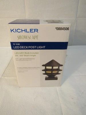 Kichler Showcase 12 伏 LED 甲板柱灯 Olde 青铜饰面 0884506 — 第 1/4 张图片