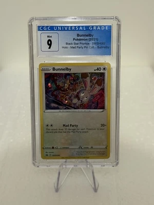 Bunnelby SWSH082 SWSH: Sword & Shield Promo Cards Holo CGC 9  - Image 1 of 2