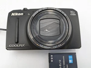 CÁMARA DIGITAL NIKON COOLPIX S9700 16 MP NEGRA CON ZOOM 30X GPS WIFI s171 - Imagen 1 de 20