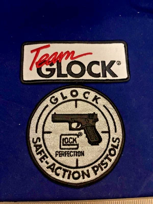 Glock Gun patches…pair…Glock Silver/Blk & Team Glock - Image 1 of 2