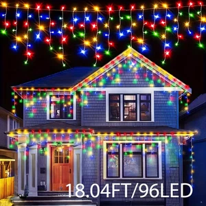 I Solar Eiszapfen Lichter Außen 8 Modi LED Xmas Deko Party Hochzeit - Bild 1 von 18