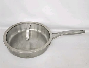 Calphalon 3QT Quart Stainless Steel Pan Skillet Saute #RLT5003 W/ Glass Lid 2.8L - Picture 1 of 7